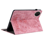 For Huawei MatePad Mini Case Card Holder Anti-Scratch Leather Cover Rose Flower Imprint