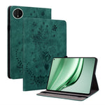 For Huawei MatePad Mini Case Card Holder Anti-Scratch Leather Cover Rose Flower Imprint