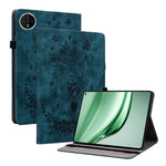 For Huawei MatePad Mini Case Card Holder Anti-Scratch Leather Cover Rose Flower Imprint