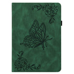 For Huawei MatePad Mini Case Butterfly Flower Imprint PU Leather Tablet Cover with Card Slots