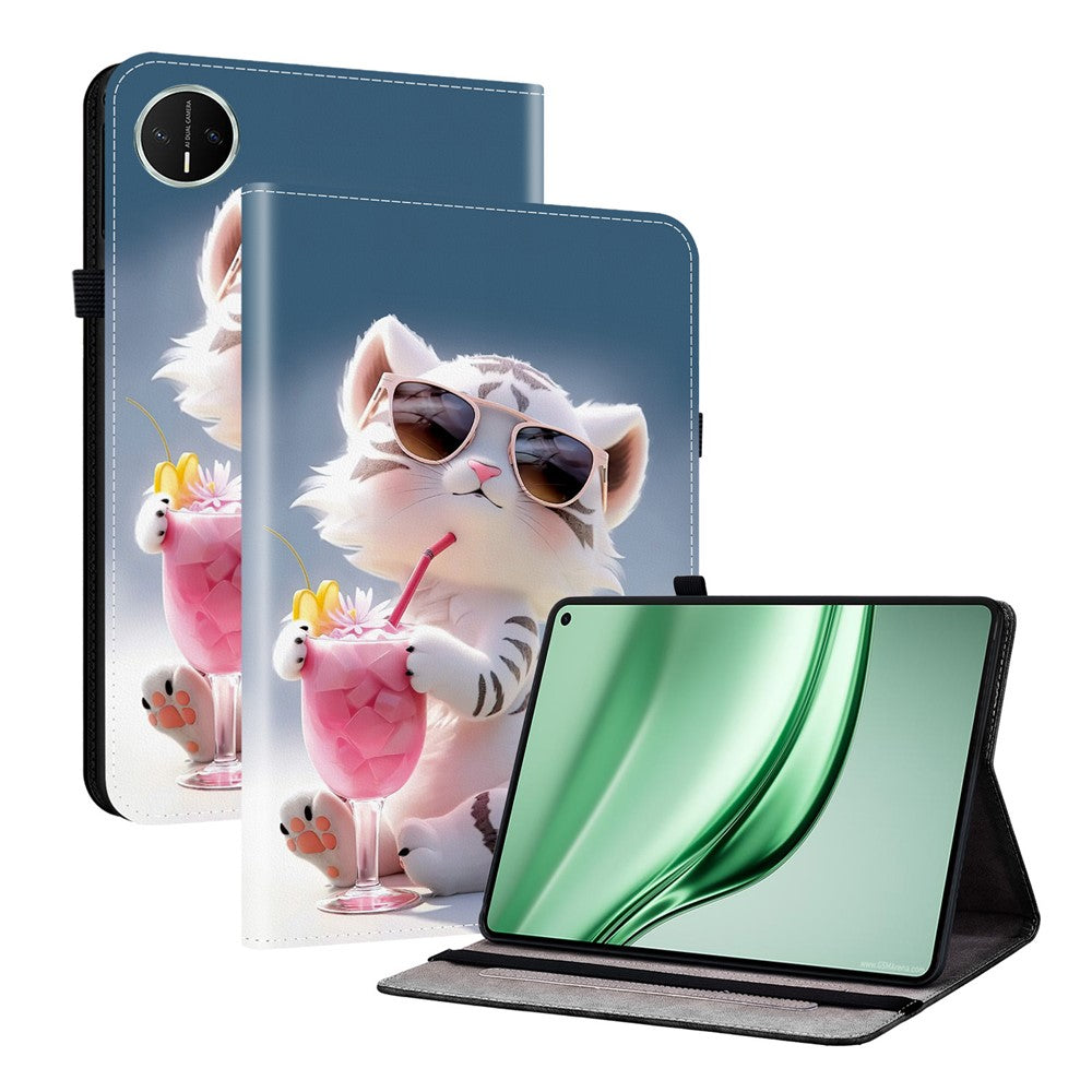 For Huawei MatePad Mini Leather Case Pattern Printed Stand Tablet Cover with Card Slots