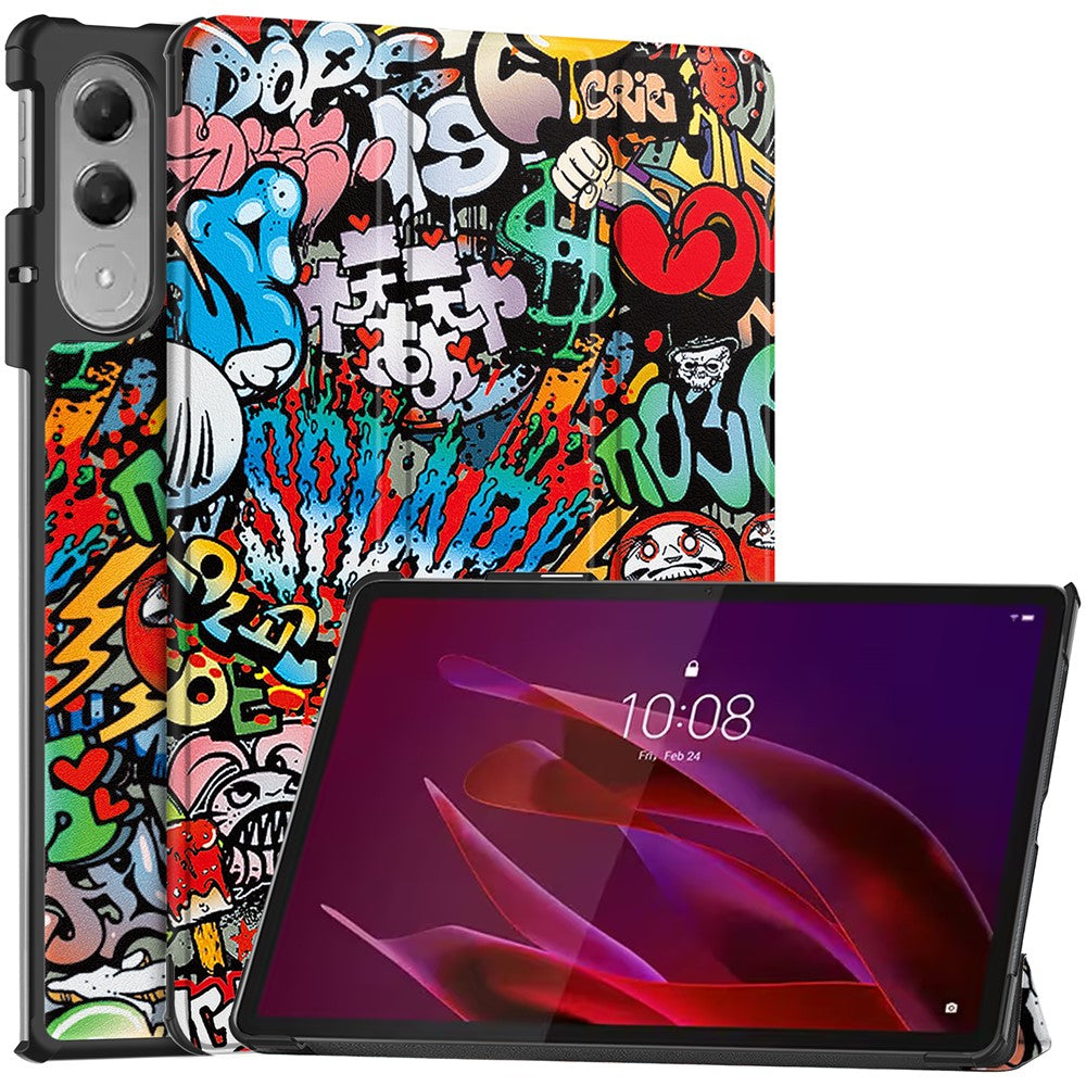For Lenovo Yoga Tab 11.1 Case Pattern Print Leather Stand Tablet Cover