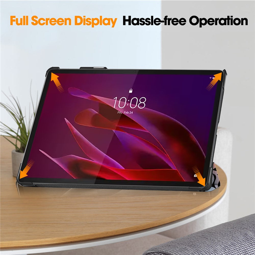For Lenovo Yoga Tab 11.1 Case Pattern Print Leather Stand Tablet Cover