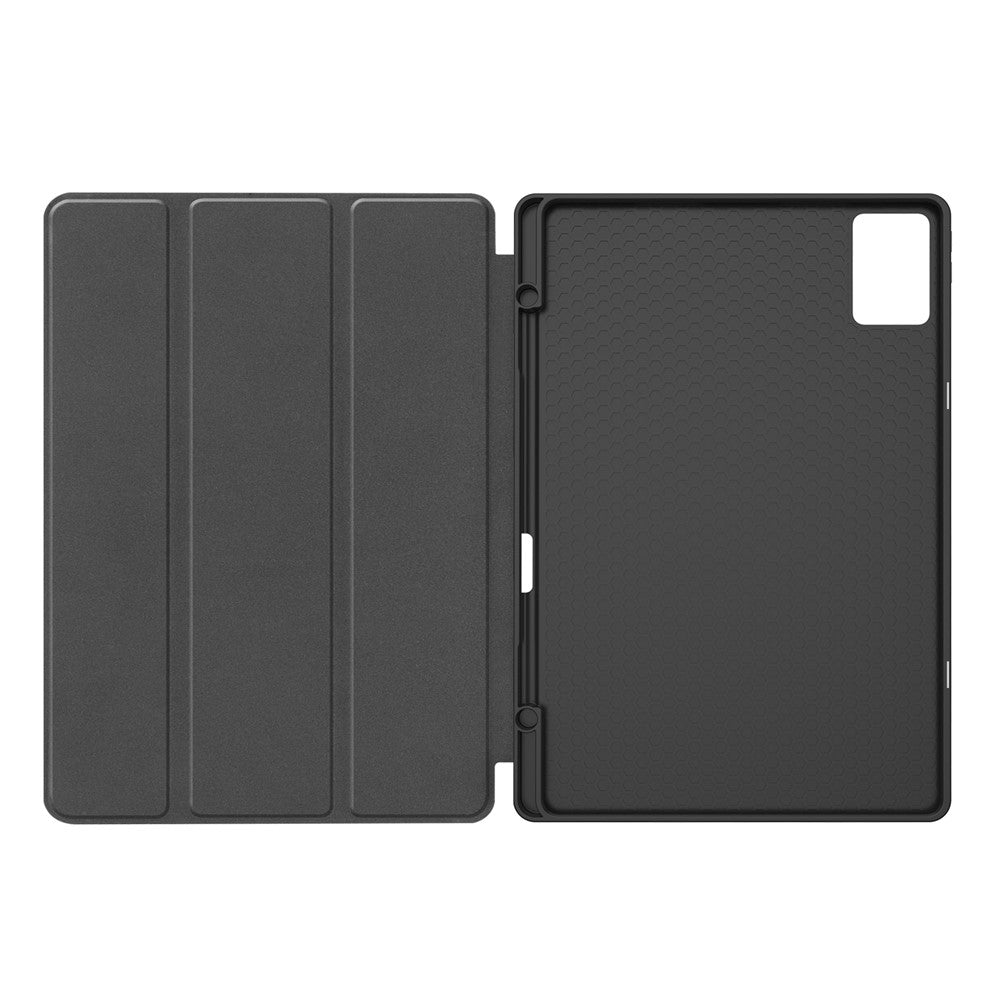 For Lenovo Idea Tab Plus Stand Case Shock-Absorbent Leather Tablet Cover with Pen Slot