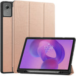 For Lenovo Idea Tab Plus Stand Case Shock-Absorbent Leather Tablet Cover with Pen Slot