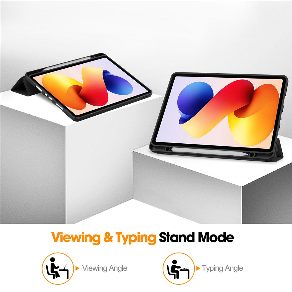 For Xiaomi Poco Pad M1 / Redmi Pad 2 Pro Stand Case Shock-Absorbent Leather Tablet Cover with Pen Slot