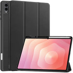For Samsung Galaxy Tab S11 Ultra Stand Case Shock-Absorbent Leather Tablet Cover with Pen Slot