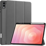 For Samsung Galaxy Tab S11 Ultra Stand Case Shock-Absorbent Leather Tablet Cover with Pen Slot