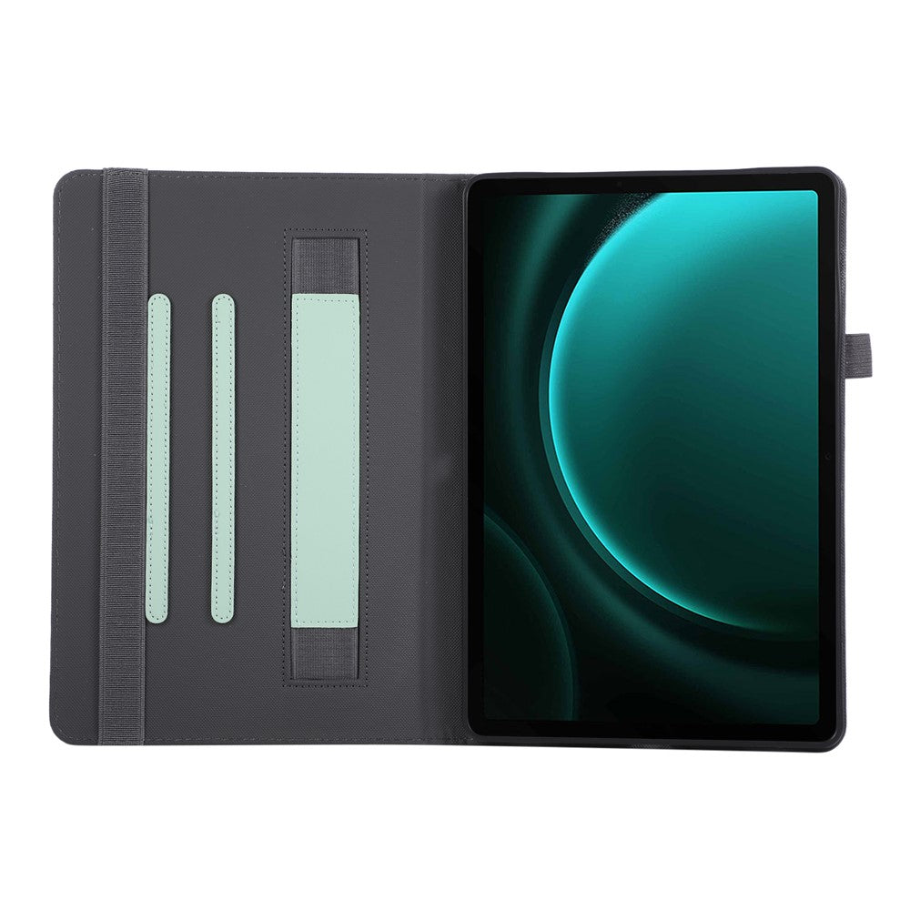 Tablet Case For Samsung Galaxy Tab S10 Lite / S10 FE / S9 FE / S9 Foldable Stand Leather Cover with Handheld Wristband