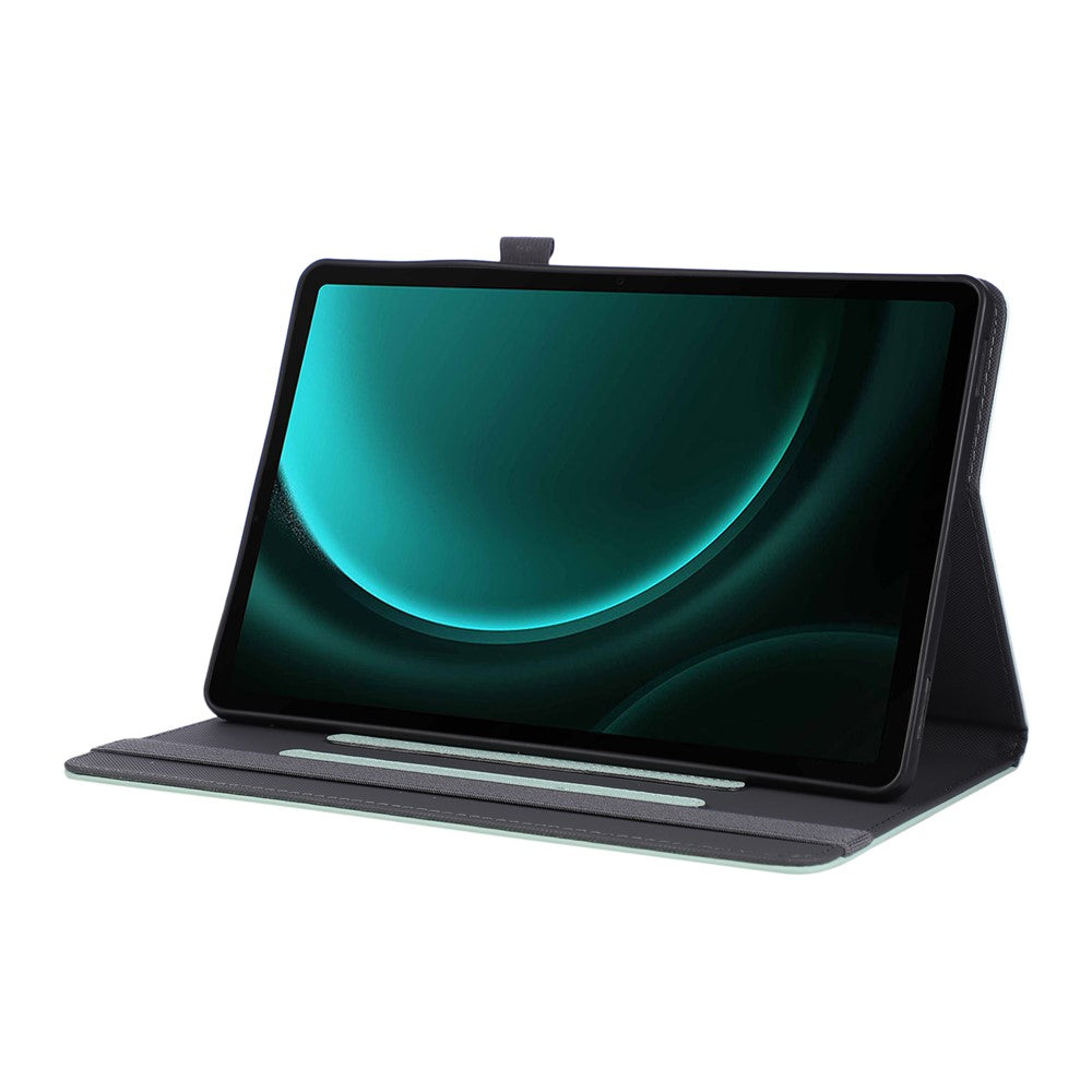Tablet Case For Samsung Galaxy Tab S10 Lite / S10 FE / S9 FE / S9 Foldable Stand Leather Cover with Handheld Wristband