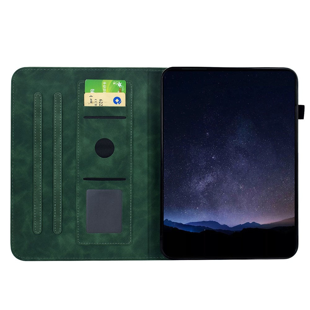 For Lenovo Idea Tab Pro / Tab P12 Pro Gen 2 Case Imprinted Plum Blossom Stand Card Slots Leather Tablet Cover with Auto Sleep / Wake