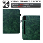 For Lenovo Idea Tab Pro / Tab P12 Pro Gen 2 Case Imprinted Plum Blossom Stand Card Slots Leather Tablet Cover with Auto Sleep / Wake