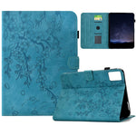 For Lenovo Tab M9 Case Imprinted Plum Blossom Stand Card Slots Leather Tablet Cover with Auto Sleep / Wake