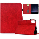 For Lenovo Tab M9 Case Imprinted Plum Blossom Stand Card Slots Leather Tablet Cover with Auto Sleep / Wake