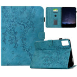 For Lenovo Tab M11 / Xiaoxin Pad 11 2024 Case Imprinted Plum Blossom Stand Card Slots Leather Tablet Cover with Auto Sleep / Wake