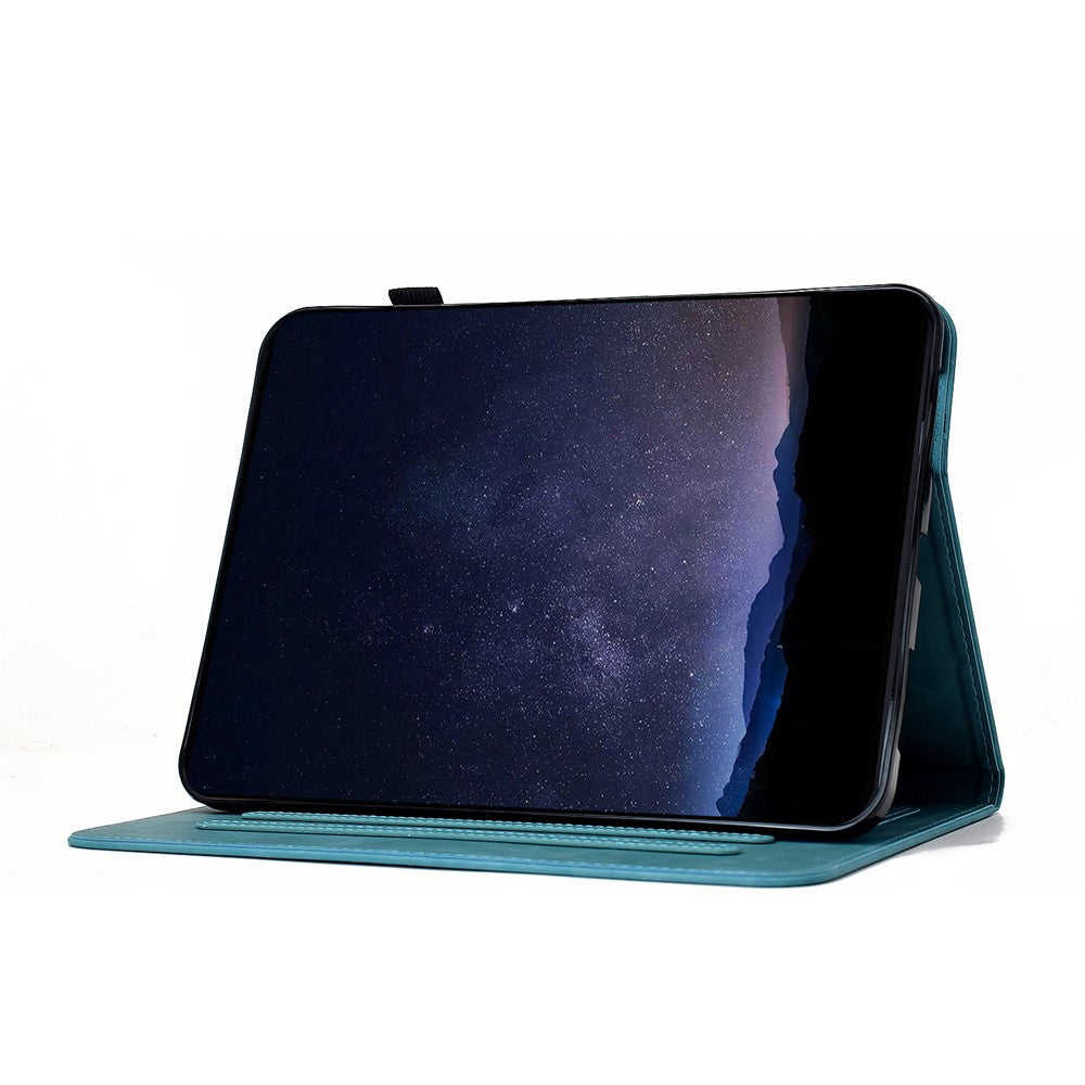 For Lenovo Tab M11 / Xiaoxin Pad 11 2024 Case Imprinted Plum Blossom Stand Card Slots Leather Tablet Cover with Auto Sleep / Wake