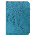For Lenovo Tab M11 / Xiaoxin Pad 11 2024 Case Imprinted Plum Blossom Stand Card Slots Leather Tablet Cover with Auto Sleep / Wake