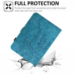 Leather Case for Samsung Galaxy Tab S10 FE / S9 FE / S9 Imprinted Plum Blossom Stand Card Slots Tablet Cover with Auto Sleep / Wake