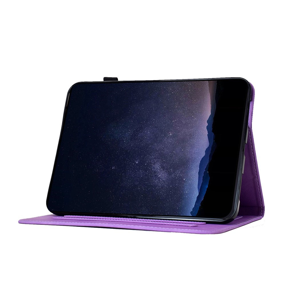 For Samsung Galaxy Tab S10 FE+ Case Imprinted Plum Blossom Stand Card Slots Leather Tablet Cover with Auto Sleep / Wake