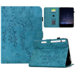 For Samsung Galaxy Tab S10 FE+ Case Imprinted Plum Blossom Stand Card Slots Leather Tablet Cover with Auto Sleep / Wake