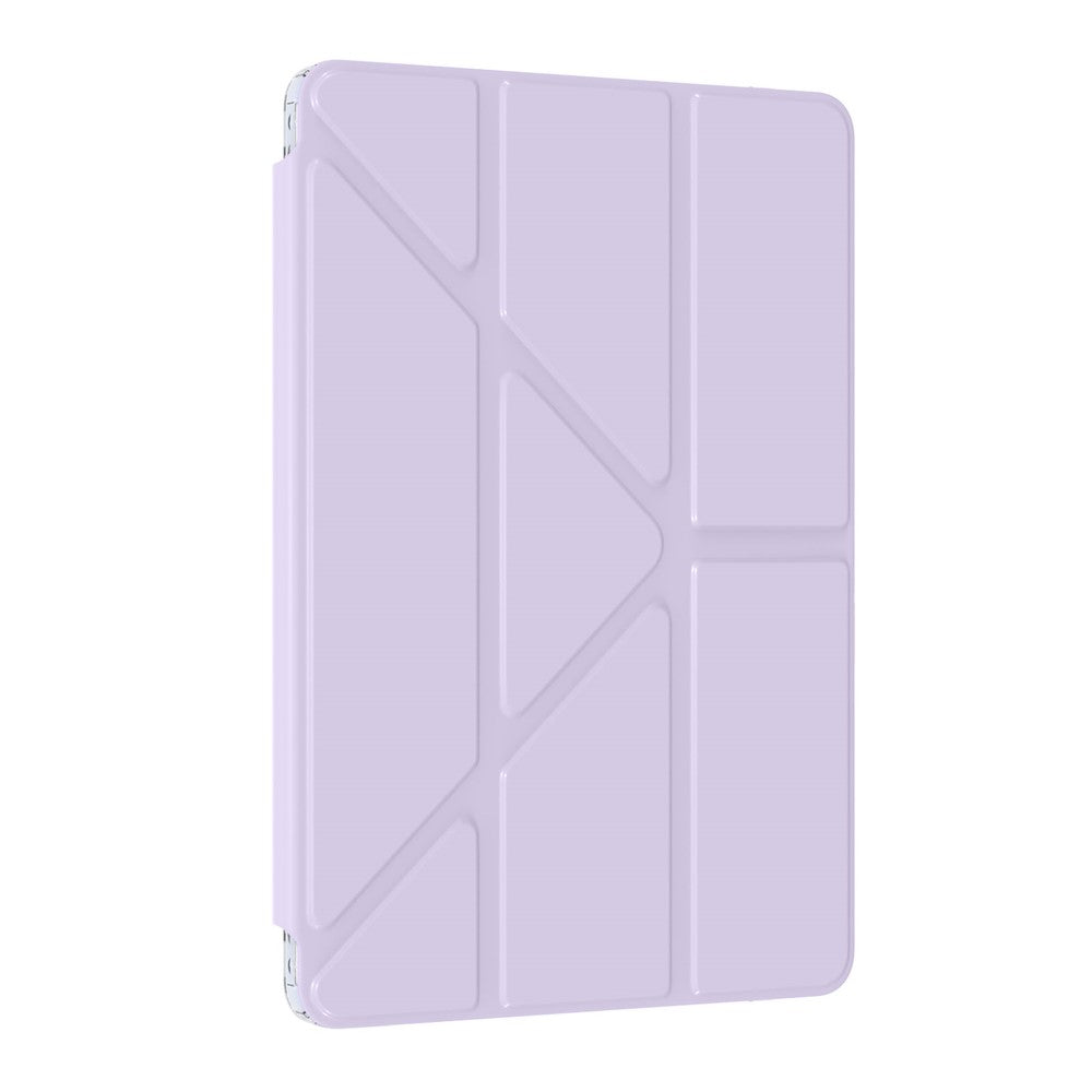 Til Samsung Galaxy Tab S11 Cover i PU-læder med origami-stand og klart tablet-cover