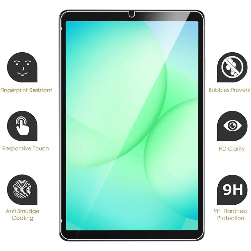For Samsung Galaxy Tab A11 / A9 Case TPU Drop-Resistant Clear Tablet Cover + Tempered Glass Screen Film