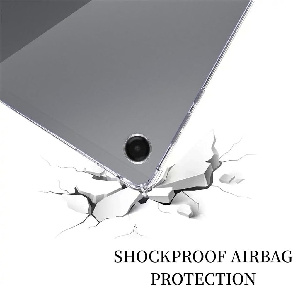 For Samsung Galaxy Tab A11 / A9 Case TPU Drop-Resistant Clear Tablet Cover + Tempered Glass Screen Film