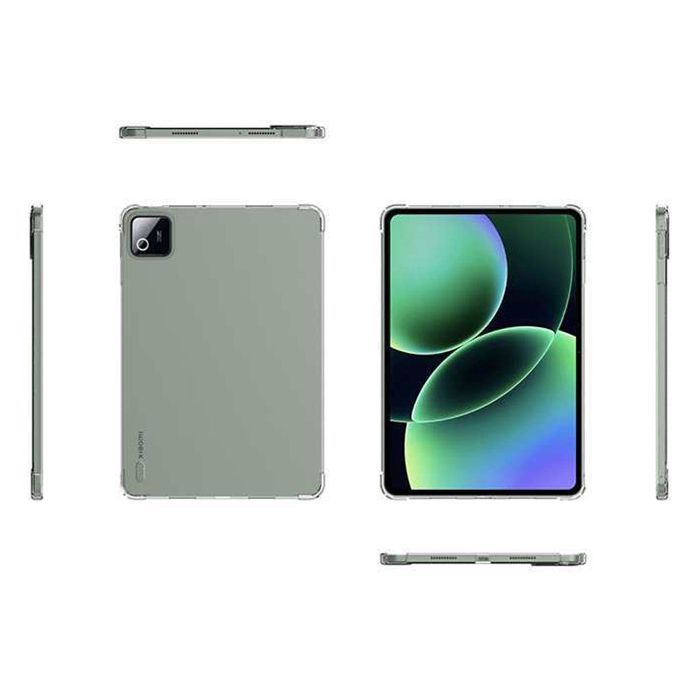 For Xiaomi Pad 8  /  8 Pro Case TPU Drop-Resistant Clear Tablet Cover + Tempered Glass Screen Film