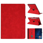 Microfiber Leather Case for Samsung Galaxy Tab S10+ / S9 FE+ / S9+ Rotating Stand Card Holder Smile Imprinted Tablet Cover