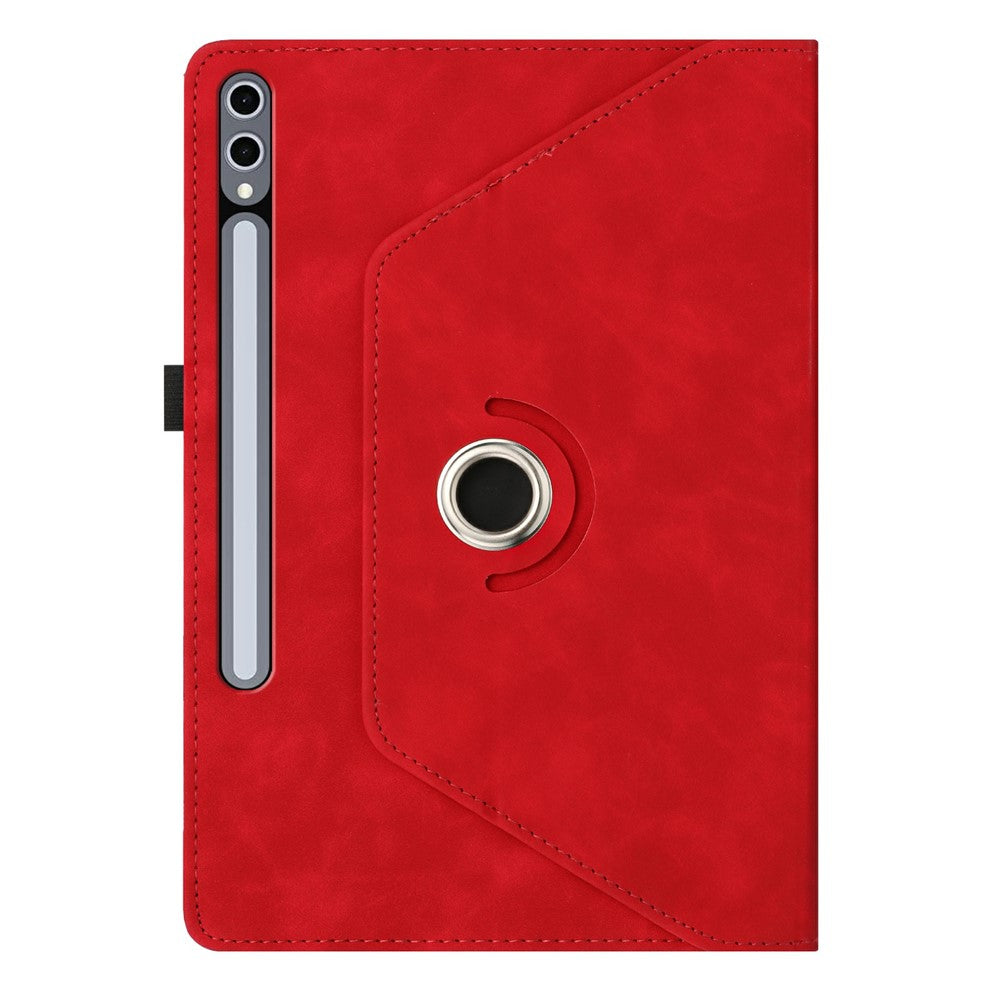 Microfiber Leather Case for Samsung Galaxy Tab S10+ / S9 FE+ / S9+ Rotating Stand Card Holder Smile Imprinted Tablet Cover