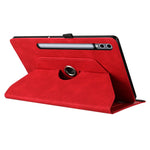 Microfiber Leather Case for Samsung Galaxy Tab S10+ / S9 FE+ / S9+ Rotating Stand Card Holder Smile Imprinted Tablet Cover