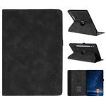 Microfiber Leather Case for Samsung Galaxy Tab S10+ / S9 FE+ / S9+ Rotating Stand Card Holder Smile Imprinted Tablet Cover