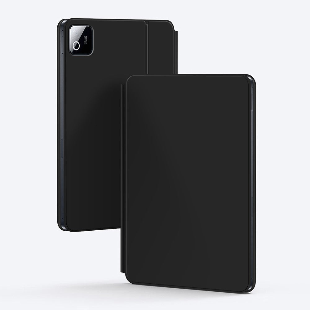 For Xiaomi Poco Pad X1 / Pad 8 Pro / Pad 8 / Pad 7 Pro / Pad 7 Floating Magnetic Bluetooth-Compatible Keyboard (Arabic) + Leather Tablet Case