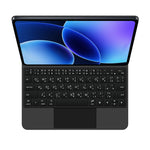 For Xiaomi Poco Pad X1 / Pad 8 Pro / Pad 8 / Pad 7 Pro / Pad 7 Floating Magnetic Bluetooth-Compatible Keyboard (Arabic) + Leather Tablet Case