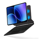 For Xiaomi Poco Pad X1 / Pad 8 Pro / Pad 8 / Pad 7 Pro / Pad 7 Floating Magnetic Bluetooth-Compatible Keyboard (Arabic) + Leather Tablet Case