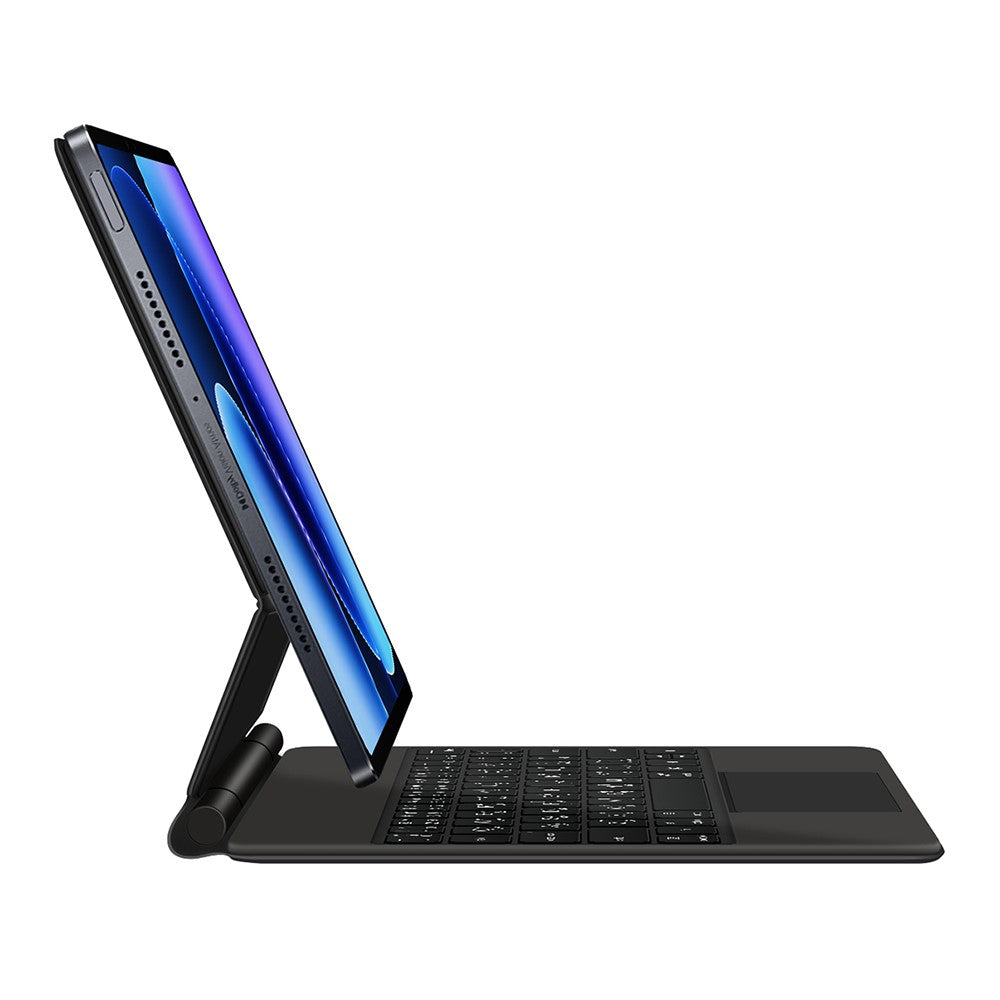 For Xiaomi Poco Pad X1 / Pad 8 Pro / Pad 8 / Pad 7 Pro / Pad 7 Floating Magnetic Bluetooth-Compatible Keyboard (Arabic) + Leather Tablet Case