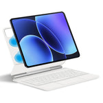For Xiaomi Poco Pad X1 / Pad 8 Pro / Pad 8 / Pad 7 Pro / Pad 7 Floating Magnetic Bluetooth-Compatible Keyboard (Arabic) + Leather Tablet Case