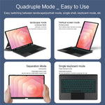 Til Samsung Galaxy Tab S11 Ultra Lædercover + Bluetooth-kompatibelt tastatur med baggrundsbelyst pegefelt