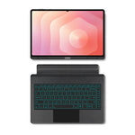 Til Samsung Galaxy Tab S11 Ultra Lædercover + Bluetooth-kompatibelt tastatur med baggrundsbelyst pegefelt