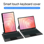 Til Samsung Galaxy Tab S11 Ultra Lædercover + Bluetooth-kompatibelt tastatur med baggrundsbelyst pegefelt