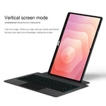 Til Samsung Galaxy Tab S11 Ultra Lædercover + Bluetooth-kompatibelt tastatur med baggrundsbelyst pegefelt