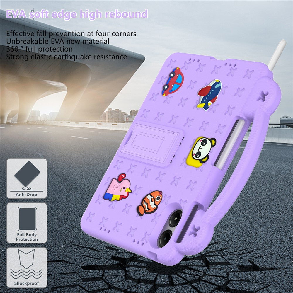 For Xiaomi Redmi Poco Pad M1 / Redmi Pad 2 Pro Case Kids Cartoon Patterns Hand Grip Kickstand Tablet EVA Cover