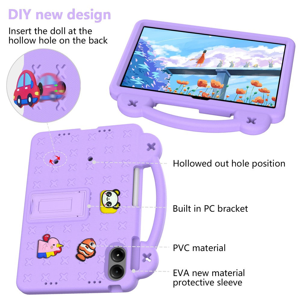 For Xiaomi Redmi Poco Pad M1 / Redmi Pad 2 Pro Case Kids Cartoon Patterns Hand Grip Kickstand Tablet EVA Cover