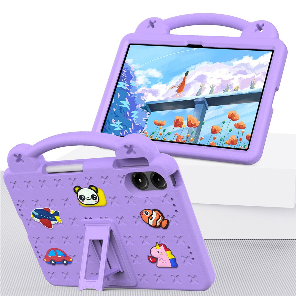 For Xiaomi Redmi Poco Pad M1 / Redmi Pad 2 Pro Case Kids Cartoon Patterns Hand Grip Kickstand Tablet EVA Cover