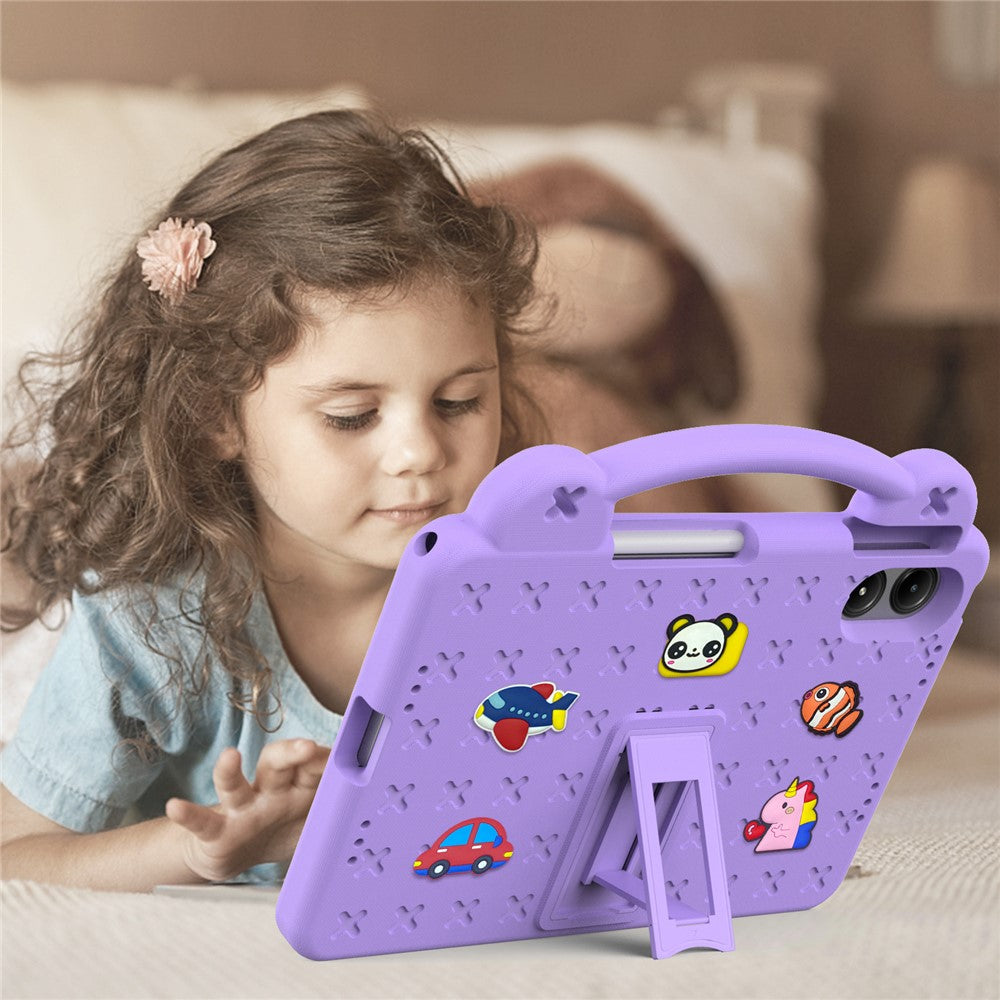 For Xiaomi Redmi Poco Pad M1 / Redmi Pad 2 Pro Case Kids Cartoon Patterns Hand Grip Kickstand Tablet EVA Cover