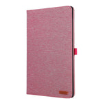 For Lenovo Idea Tab Plus Case with Stand Card Holder Cloth Texture Leather Tablet Cover