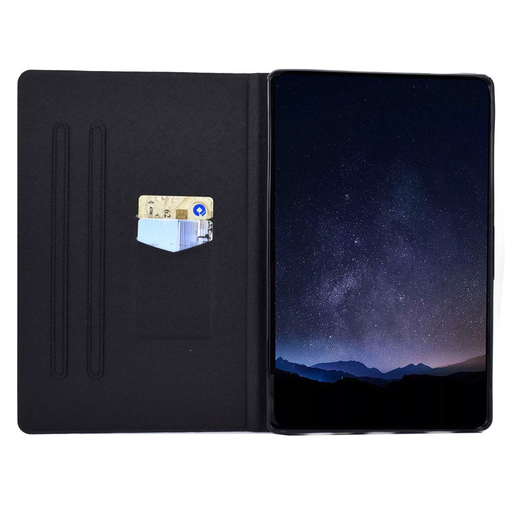 Til Samsung Galaxy Tab S11 etui med stander og mønstret PU-lædercover