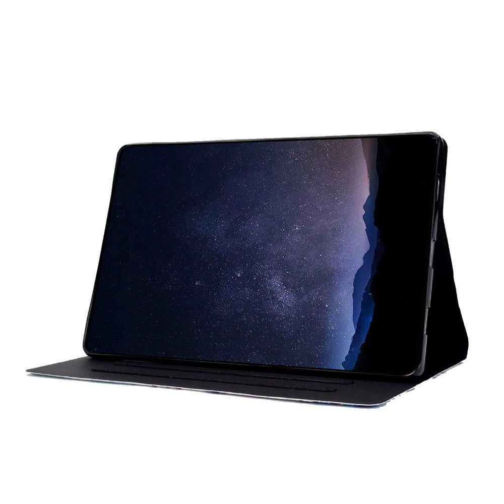 Til Samsung Galaxy Tab S11 etui med stander og mønstret PU-lædercover