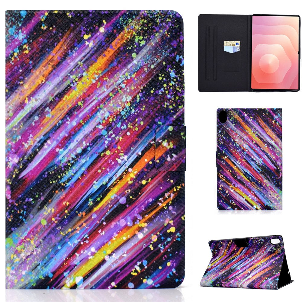 Til Samsung Galaxy Tab S11 etui med stander og mønstret PU-lædercover