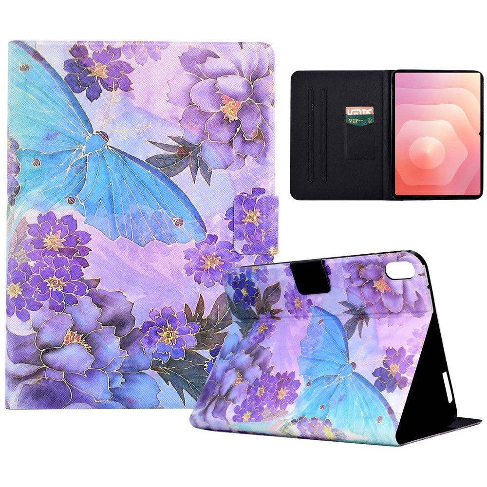Til Samsung Galaxy Tab S11 etui med stander og mønstret PU-lædercover